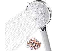 Newentor Cabezal de ducha con filtro, 6 pulverizaciones de ahorro de energía y alta presión para agua dura, cromado
