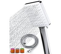 Newentor Cabezal de ducha con flexo de 1,5 m, Alcachofa de ducha de alta presión, con 6 tipos de chorro, de alta presión, para ahorro de agua, ganadora de prueba,cabezal de ducha ahorrador de agua