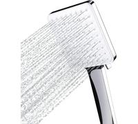 Newentor Grande Alcachofa de Ducha Mano de Alta Presión, Cabezal Ducha Cuadrada Cromo con 6 Modos, Telefono Ducha Alcachofa Antideslizante Universal Fácil de Instalar