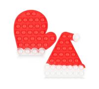 [Newest Design [UPGRAED Material] 2PCS Push Bubble Pop Fidget Sensory Toy, Autism Special Needs Silicone Stress Reliever Toy, Anti-Anxiety Squeeze Sen