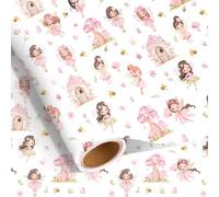 NEWEST Fairy Princess - Rollo de papel de regalo para cumpleaños de niñas