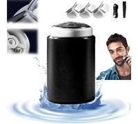 Newest Mini Portable Electric Shaver, 2024 Newest Upgraded Pocket Size Washable Electric Razor, Mini Portable Electric Shaver, IPX7 Waterproof, Cordless Rechargeable Travel Shaver (Black a)
