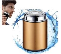 Newest Unisex Mini Portable Electric Shaver, Enspiracle Mini Shaver, 2 in 1 Mini Electric Shaver for Men Women, Pocket Size Washable Electric Razor, Rechargeable Travel Shaver (Gold)