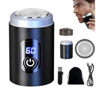 Newest Unisex Mini Portable Electric Shaver, Mini Electric Shaver, Enspiracle Mini Shaver, Mini Electric Shavers for Men, Rechargeable Pocket Size Washable Waterproof Electric Beard Trimmer (#B)