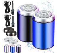 Newest Unisex Mini Portable Electric Shaver, Mini Electric Shavers for Men, Enspiracle Mini Shaver, Pocket Size Washable Electric Razor, USB Rechargeable Waterproof Shaver (2PCS-B)