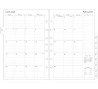 newestor Recambios de planificador mensual 2026-2027 de 5.5 x 8.5 pulgadas para mini carpeta, 21 meses de abril de 2026 a diciembre de 2027, tamaño de escritorio