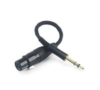 NewFantasia 1/4 "TRS 6.35mm macho a 4-pin XLR equilibrado hembra cable adaptador de audio 6N OCC cobre solo cristal plateado alambres
