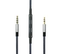 NewFantasia Cable de audio macho de 3,5 mm a 2,5 mm para JBL Tune 710BT, 600BTNC, Live 660NC, 460NC, E45BT E55BT E65BTNC, micrófono de control remoto de volumen para iPhone