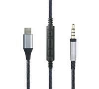 NewFantasia Cable de audio USB C compatible con Beats Solo3, Solo Pro, Studio Pro, Studio3 Detox Mixr Executive, micrófono de volumen remoto compatible con iPhone 15/15 Pro, compatible con iPad 10º
