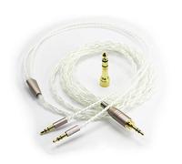 NewFantasia - Cable de repuesto chapado en plata con 3,5 mm macho de 1/8" y 6,3 mm adaptador de 1/4" compatible con auriculares Hifiman HE400S, HE-400I, HE-400i, HE560, HE-350, HE1000