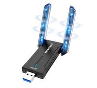 NEWFAST AXE5400Mbps Adaptador WiFi USB para PC Tri-Banda, Antena WiFi 6E USB 3.0, WPA3, Receptor Wi-Fi ，USB WiFi para PC Compatible con Windows 10/11