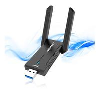 NEWFAST Memoria WiFi de 5400 Mbps para PC fija, memoria WiFi 6E Tri-Band 6/5/2,4 GHz, antena WiFi USB, compatible con Windows 11/10, USB 3.0, OFDMA, MU-MIMO, WPA3