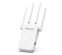 NEWFAST Repetidor WiFi potente RE516, amplificador WiFi 300Mbps 2.4GHz WiFi Extender con 4 antenas, N300 Repetidor cubre hasta 100㎡, compatible con todas las cajas de Internet