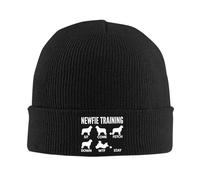 Newfie Training - Newfoundland Dog Tricks Knitted Hats Winter Warm Beanies Cap Unisex Knit Bonnet Caps Fashion