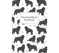 Newfoundland Dog Pattern Lover Design: Features an all-over Newfoundland dog pattern with “Newfoundland Notebook” text on the cover, perfect as a journal for writing, school, or daily notes