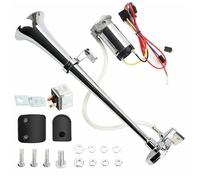 NEWFUN Bocina Aire Comprimido, Bocina Camion, Claxon Coche 12v Potente, Bocinas Musicales, para Coche Camión Coche Triciclo Barco Tren Etc （ Compresor ya Incluido en el Kit）