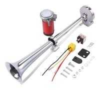 NEWFUN Bocina Aire Comprimido, Bocina Camion, Claxon Coche 12v Potente, Bocinas Musicales, para Coche Camión Coche Triciclo Barco Tren Etc （ Compresor ya Incluido en el Kit）