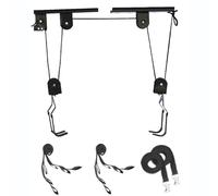 NEWFUN Colgador Bicicleta Techo, Soporte Bicicletas Techo, Colgador Bicicleta, Capacidad de Carga 60 KG, Soporte de Techo para Canoas y Bicicletas, Elevador de Bicicletas con Cable de 15 M