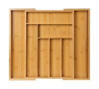 NEWFUN Cubertero Extensible, Organizador de Cubiertos para Cajon, Cubertero Ajustable, 6-8 Compartimentos para Cubiertos, Apto para Cocina, Lavadero, Estudio