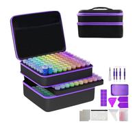 NEWFUN Diamond Painting Kit, Caja de Almacenaje Para Pintura de Diamantes, 240 Piezas Cajas de Accesorios para Pintura de Diamantes con Embudo de Estuche