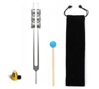 NEWFUN Diapason,Diapasones Terapeuticos Chakras,Diapasón de 32 Hz, diapasón de aluminio con martillo Herramienta de diagnóstico, ideal para terapia, para terapia de chakras, terapia de sonido