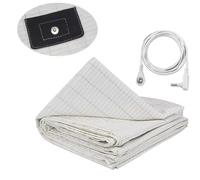 NEWFUN Grounding Mat, Grounding Sheet, Earthing Mat, Alfombrilla de Toma de Tierra Mejor Sueño y Salud, con Cable de Toma de Tierra de la UE y Enchufe (90x230 cm)