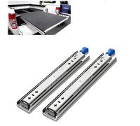 NEWFUN Guias Cajones Carriles, Guías para Cajones Resistentes con Cerradura, Capacidad de Carga 120 KG, Rieles Cajones, 1 Par(2 Piezas) (350mm)