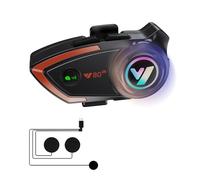 NEWFUN intercomunicador Casco Moto,con Sistema de ComunicacióN Manos Libres y FuncióN de Comunicación hasta 1000M con DSP IP65 Impermeable， ReduccióN deRuidopara unaVariedaddMontados en Casco