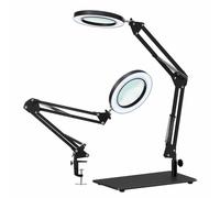 NEWFUN Lupas de Gran Aumento con Luz, 10X Lupa con Luz, Lampara Lupa, Lampara con Lupa y Luz, 3 Modos de Color Ajustables, Lupa con Clip Metálico para Trabajos de Cerca, Lectura, Etc.
