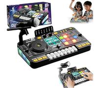 NEWFUN Mesa De Mezclas Dj para niños,Bluetooth Con Micrófono Ajustable, Teclado Con Iluminación Degradada, Alimentado Por Batería, Adecuado Como Regalo De Nivel Inicial Para Niños De 3 a 12 Años.
