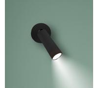 Newgarden Aplique de pared LED Roll 4, negro, orientable True