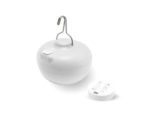 Newgarden Bombilla Recargable Portátil Cherry Warm | LED 900 lm cálido · Hasta 20 h · IP54 interior y exterior · Base imantada · Mando y USB-C