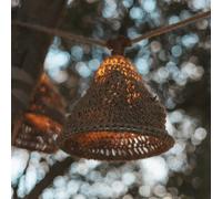 Newgarden cadena de luces LED solar Maro, color madera, yute IP44