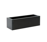 newgarden Jardinera Rectangular Negra 60 x 20 cm, macetero para Plantas de Exterior e Interior, terraza y balcón - Jara