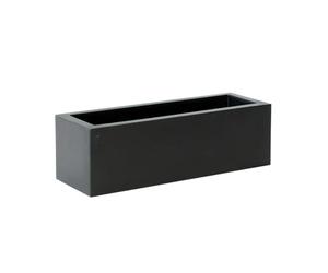 newgarden Jardinera Rectangular Negra Grande 100 x 40 cm, macetero Exterior e Interior para Plantas, jardín y terraza - Jara