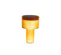 newgarden - Lámpara de Mesa AMBAR de Luz LED Cálida con Carga Solar o Batería Recargable para Exterior o Interior. Diseñada en España