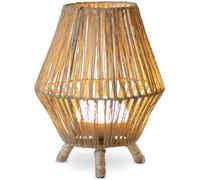 Newgarden Lámpara de mesa de exterior en fibras naturales beige 32cm