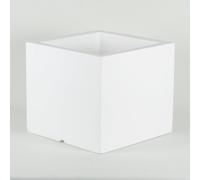 newgarden Macetero Cuadrado en Color Opaco MOOVERE en Polietileno, para Exterior/Interior, Ligero y Resistente, para Plantas y Flores (35x28x32 cm, Blanco)