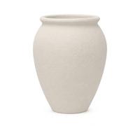 newgarden Macetero Exterior Redondo Blanco Grande 80 cm Resistente a la Intemperie Ligero y Duradero para jardín, terraza, Patio e Interior Decorativo Moderno - Begonia 80 High Blanco