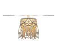 newgarden - MYKONOS GARLAND Guirnalda de Luces LED Decorativa con Carga Solar y Batería Recargable por USB. Hecha de Cuerdas de Macramé