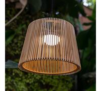 Newgarden Okinawa lampára colgante exterior LED recargable bambú True