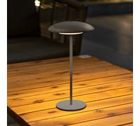 newgarden - Lámpara de Mesa Portátil SARDINIA. Luz LED Cálida 400 Lúmenes Sin Cables. Con Batería Recargable Hasta 20H de Uso (Antracita, 30 cm)