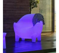 Newgarden Sillón solar recargable rgb led de exterior 80,5cm w80cm