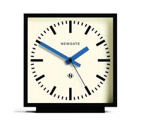 NEWGATE® Amp Reloj de Escritorio | Diseño de Reloj de estación Cuadrada | Estuche Negro con manecillas Azules | Estilo Moderno para Escritorio, Mesa, repisa de la Chimenea