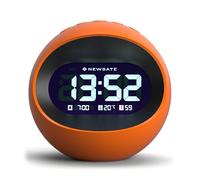 NEWGATE® Digital Center of The Earth Despertador - Reloj de cabecera - Reloj de sobremesa - Reloj de Mesa - Reloj Digital - Despertador Digital - Pantalla LCD - Reloj de Oficina (Naranja)