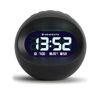 NEWGATE® Digital Center of The Earth Despertador - Reloj de cabecera - Reloj de sobremesa - Reloj de Mesa - Reloj Digital - Despertador Digital - Pantalla LCD - Reloj de Oficina (Negro)