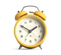 NEWGATE® Charlie Bell Echo Despertador | Versión Moderna del clásico Reloj de Campana Doble | Amarillo | Números fáciles de Leer | Ideal para la cabecera del Paciente | Accesorio Retro Moderno
