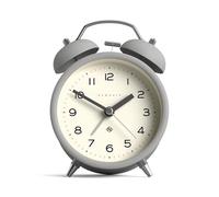 NEWGATE® Charlie Bell Echo Despertador | Versión Moderna del clásico Reloj de Campana Doble | Gris | Números fáciles de Leer | Ideal para la cabecera del Paciente | Accesorio Retro Moderno