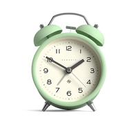 NEWGATE® Charlie Bell Echo Despertador | Versión Moderna del clásico Reloj de Campana Doble | Neo Mint | Números fáciles de Leer | Ideal para la cabecera del Paciente | Accesorio Retro Moderno