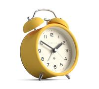 NEWGATE ® Charlie Bell Echo Alarm - Reloj Despertador de cabecera contemporáneo pequeño - Accesorios de Dormitorio - Relojes despertadores - Accesorios de Escritorio - Reloj de cabecera (Amarillo)